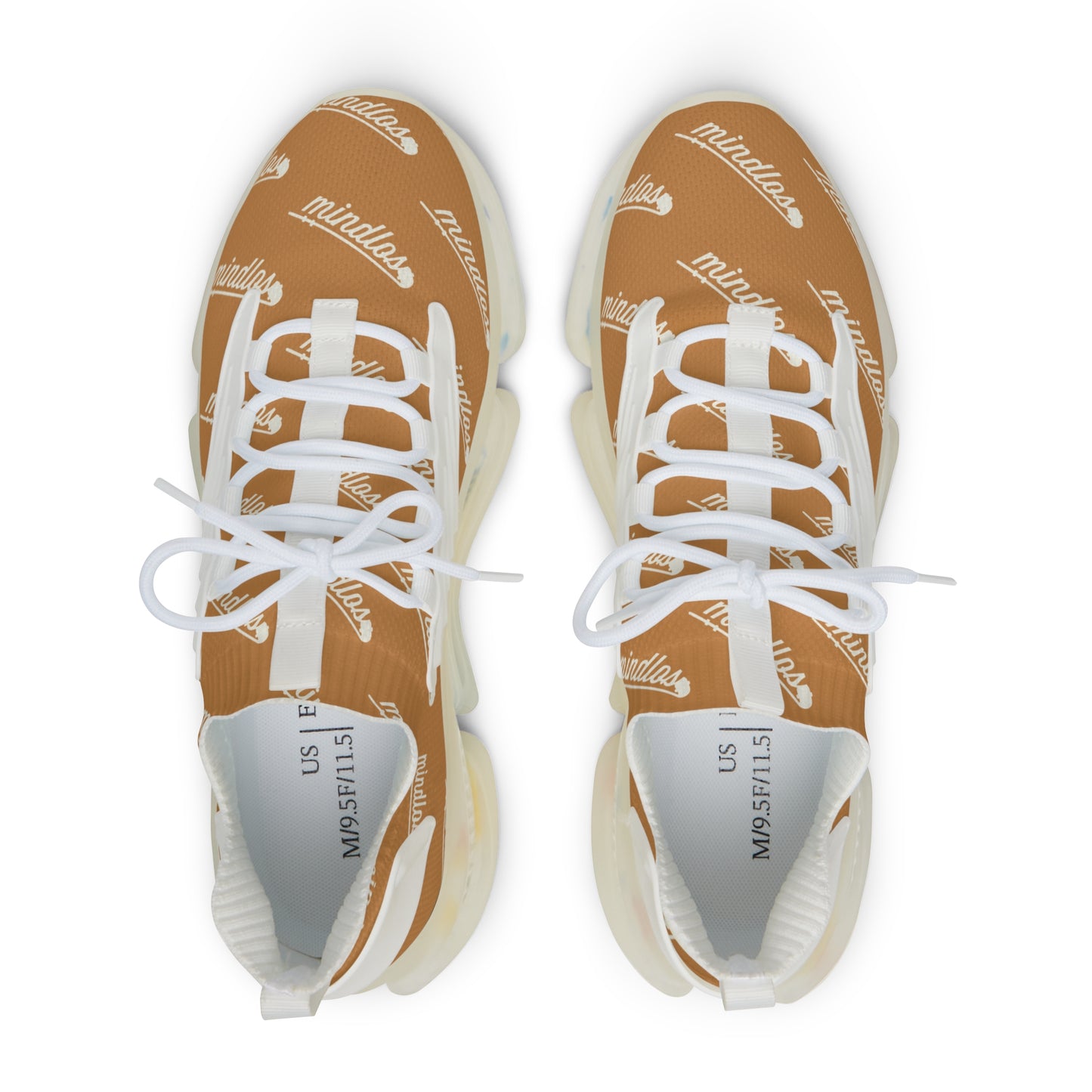 Mindlos Semathi  Light Brown Men's Mesh Sneakers
